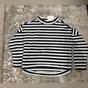 Black and white striped sweater. Size medium, new with tags!